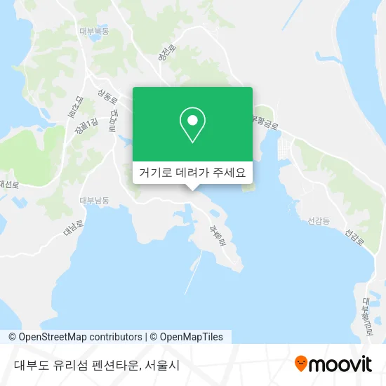 대부도 유리섬 펜션타운 지도