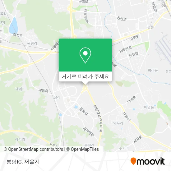 봉담IC 지도