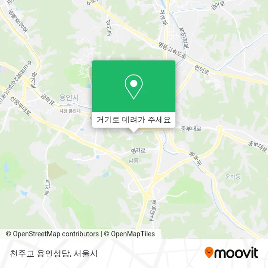 천주교 용인성당 지도