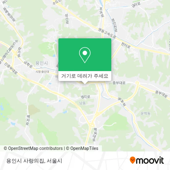 용인시 사랑의집 지도