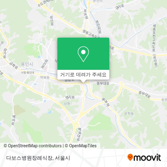 다보스병원장례식장 지도