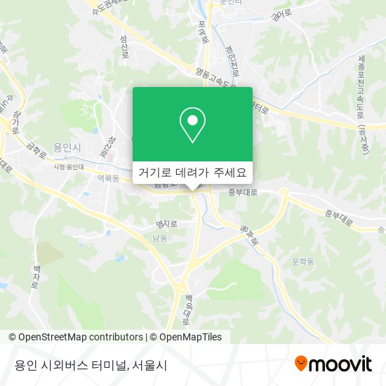 용인 시외버스 터미널 지도