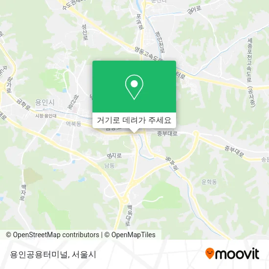 용인공용터미널 지도