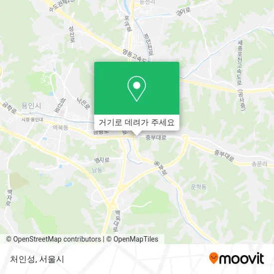 처인성 지도