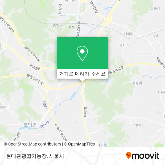 현대관광딸기농장 지도