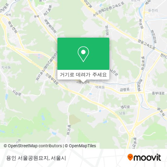 용인 서울공원묘지 지도