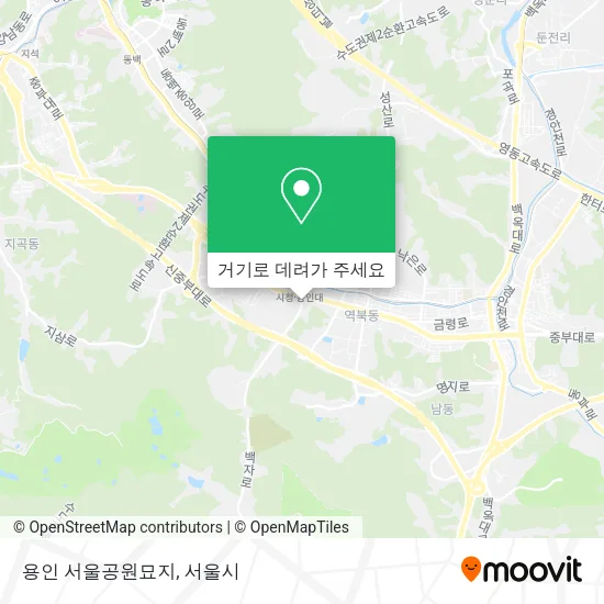 용인 서울공원묘지 지도
