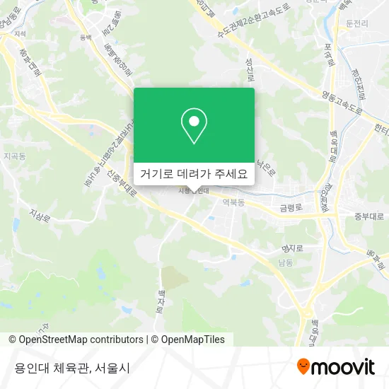 용인대 체육관 지도