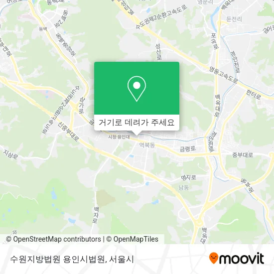 수원지방법원 용인시법원 지도