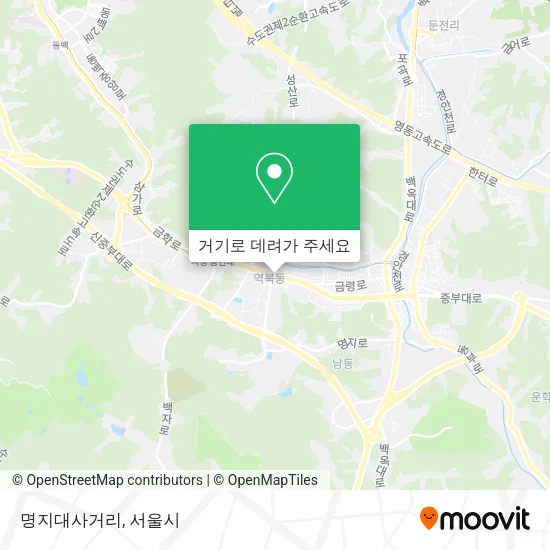 명지대사거리 지도