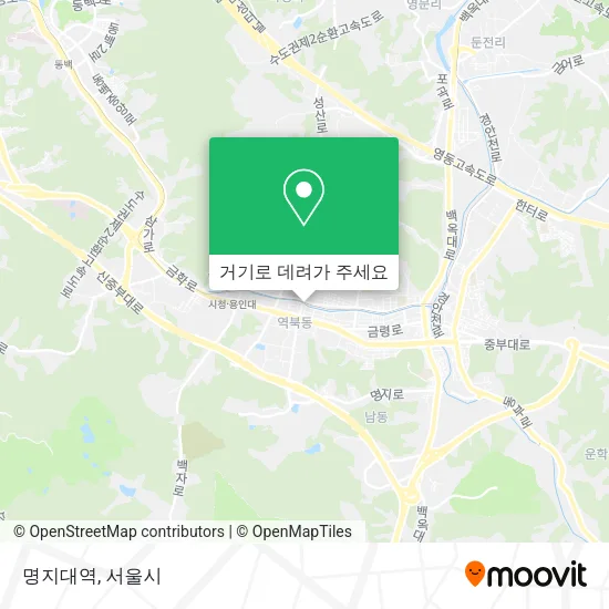명지대역 지도