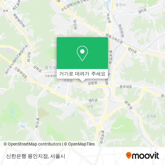 신한은행 용인지점 지도