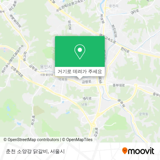 춘천 소양강 닭갈비 지도