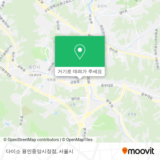 다이소 용인중앙시장점 지도