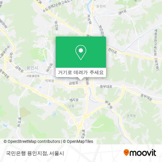 국민은행 용인지점 지도