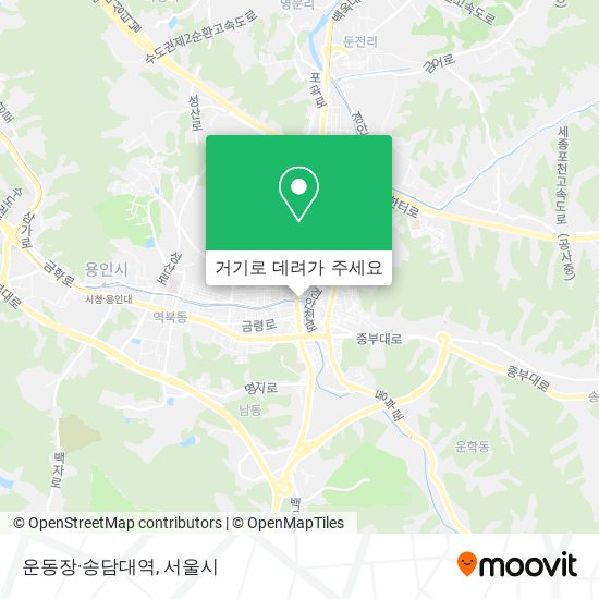 운동장·송담대역 지도