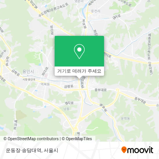 운동장·송담대역 지도