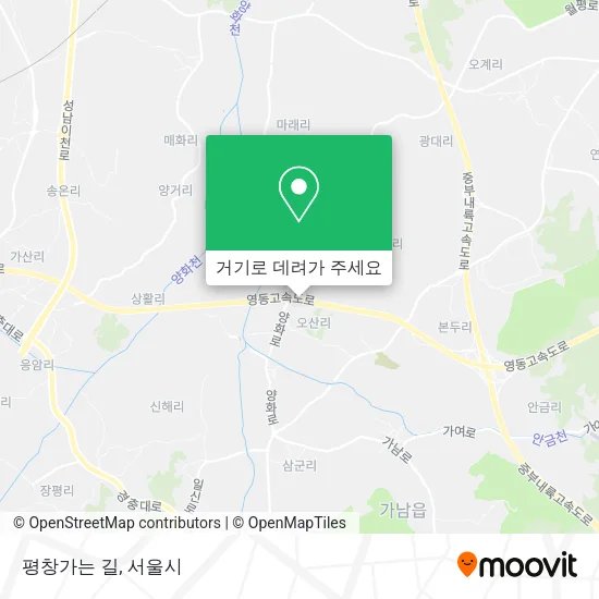 평창가는 길 지도