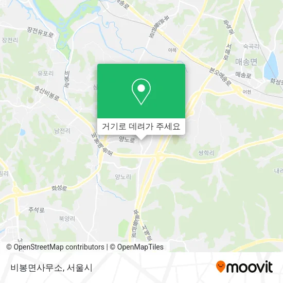 비봉면사무소 지도