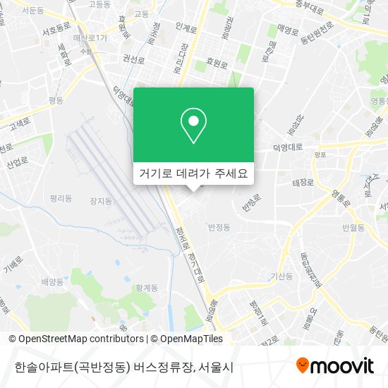 한솔아파트(곡반정동) 버스정류장 지도