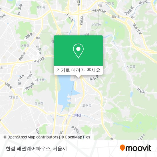 한섬 패션웨어하우스 지도