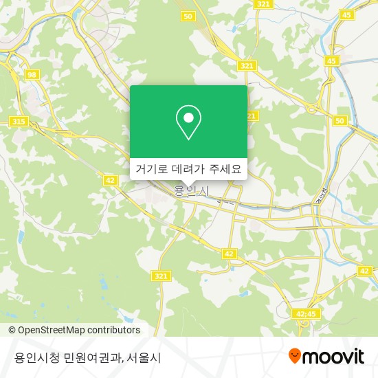 용인시청 민원여권과 지도