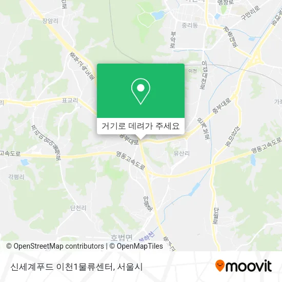 신세계푸드 이천1물류센터 지도