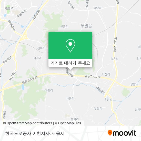 한국도로공사 이천지사 지도