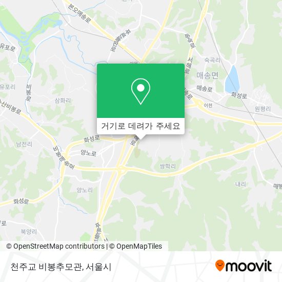 천주교 비봉추모관 지도