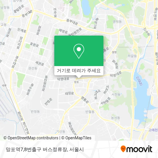 망포역7,8번출구 버스정류장 지도
