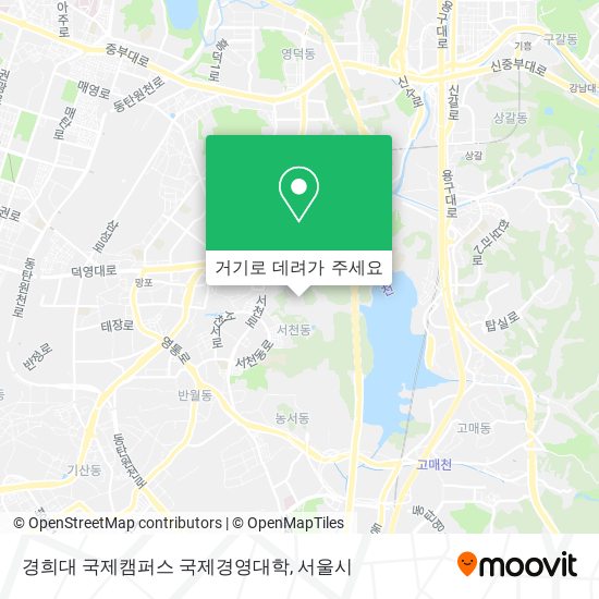 경희대 국제캠퍼스 국제경영대학 지도