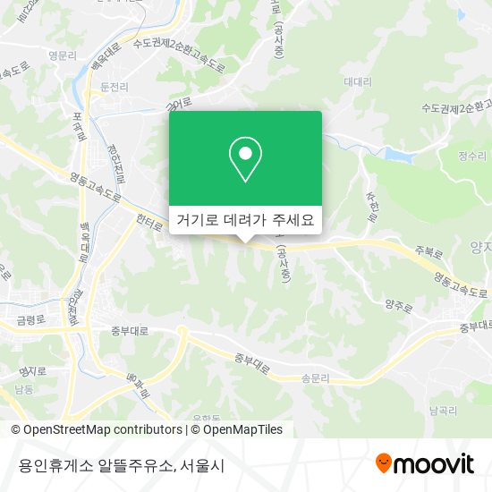용인휴게소 알뜰주유소 지도
