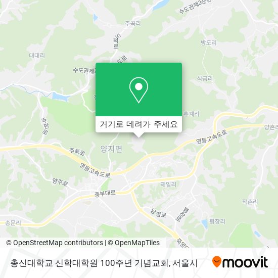 총신대학교 신학대학원 100주년 기념교회 지도