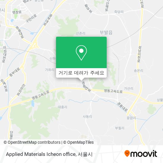 Applied Materials Icheon office 지도