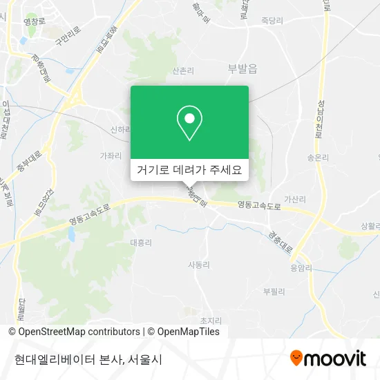 현대엘리베이터 본사 지도