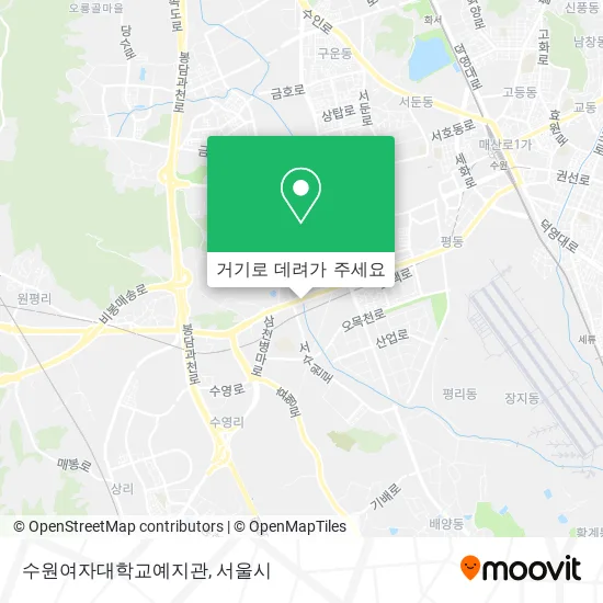 수원여자대학교예지관 지도