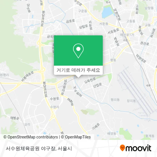 서수원체육공원 야구장 지도