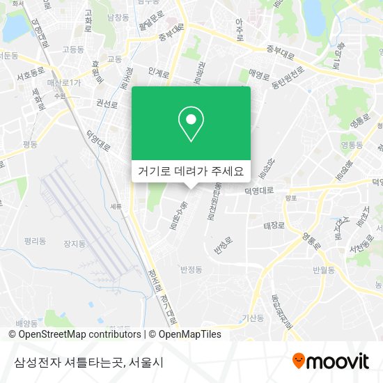 삼성전자 셔틀타는곳 지도