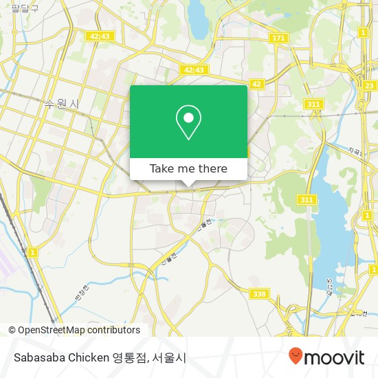 Sabasaba Chicken 영통점 지도
