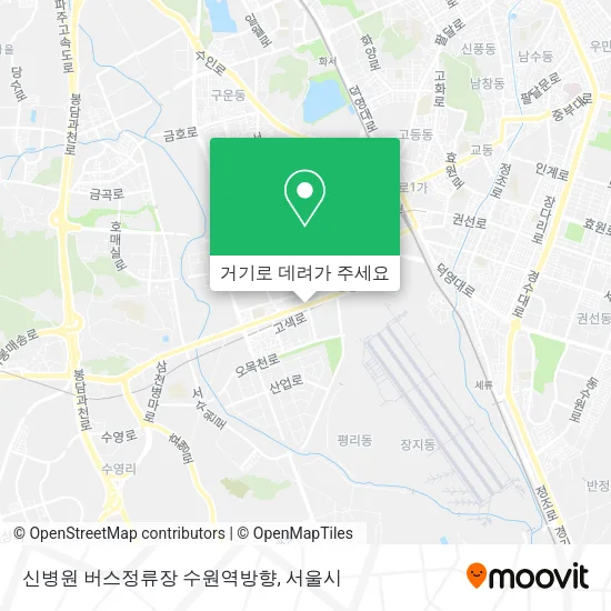 신병원 버스정류장 수원역방향 지도
