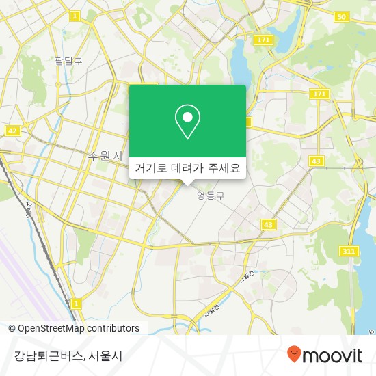 강남퇴근버스 지도