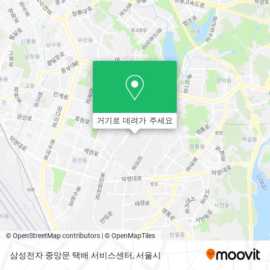 삼성전자 중앙문 택배 서비스센터 지도