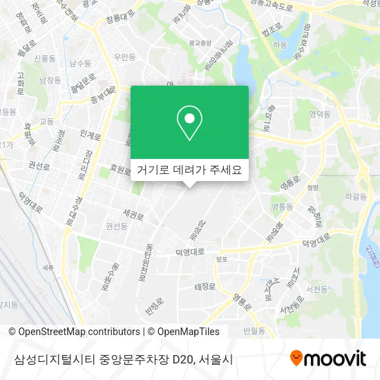 삼성디지털시티 중앙문주차장 D20 지도