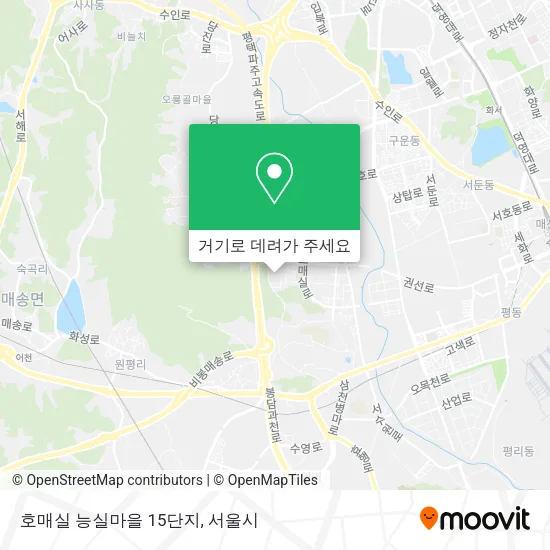 호매실 능실마을 15단지 지도