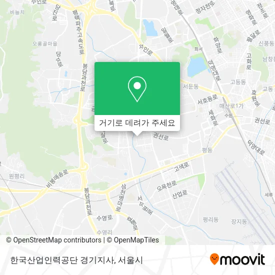 한국산업인력공단 경기지사 지도