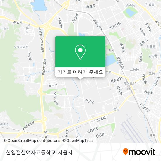한일전산여자고등학교 지도