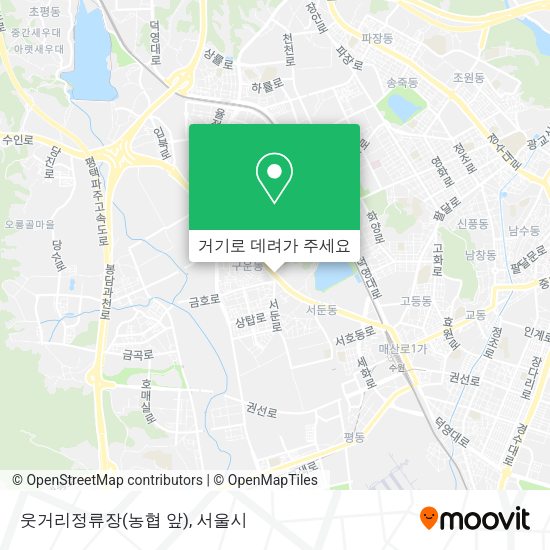 웃거리정류장(농협 앞) 지도