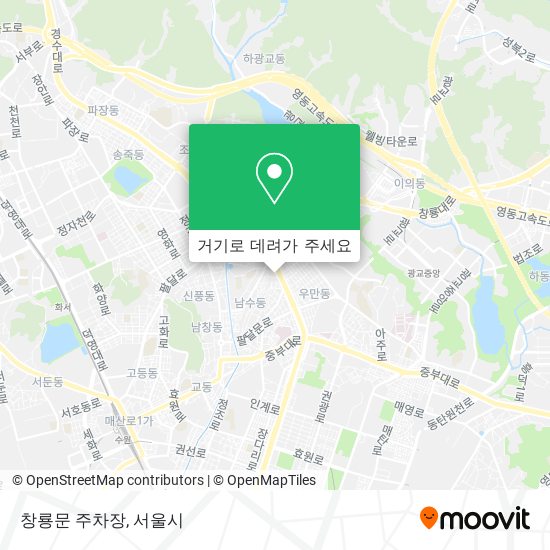 창룡문 주차장 지도