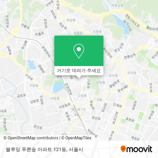 블루밍 푸른숲 아파트 121동 지도