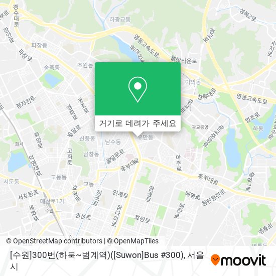 [수원]300번(하북~범계역)([Suwon]Bus #300) 지도